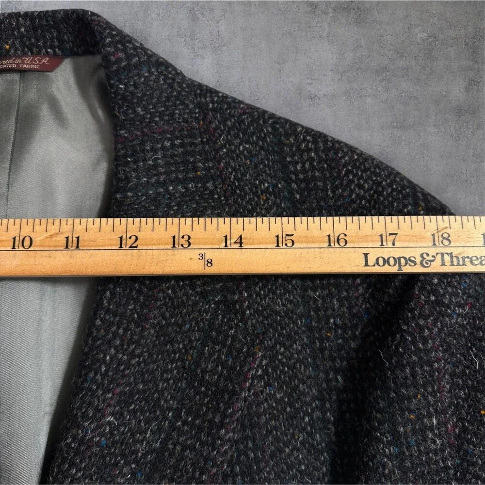 REDWOOD ROSS Vintage Men's Blazer Sport Coat Two Button Jacket 44L TWEED WOOL